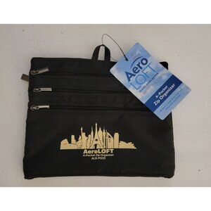AeroLOFT 4-Pocket Zip Travel Organizer – Slim Carry-On Essential – Black